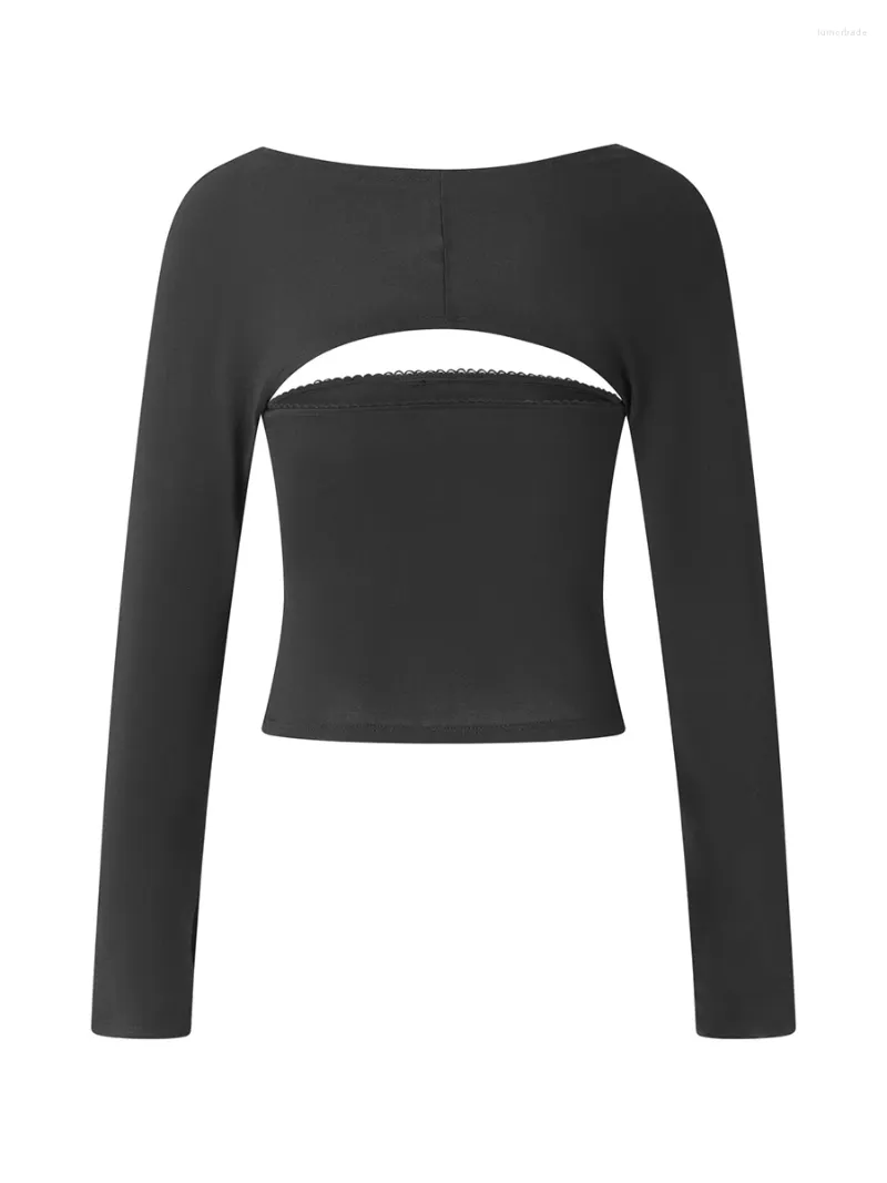 Женские футболки, женские укороченные топы-болеро Y2k, комплект из 2 предметов, приталенный крой с длинными рукавами, без рукавов, весна-осень, уличная одежда для выхода в свет