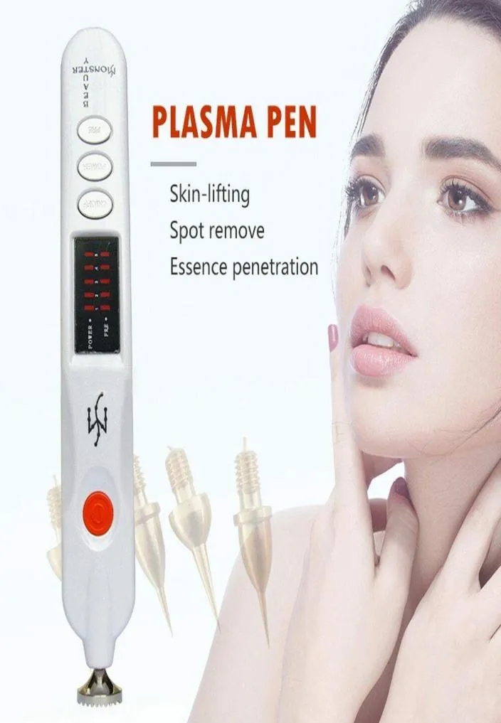 Bärbar ny elektrisk plasma penna mol borttagning mörk spot remover lcd skin care point penna skinn wart tag tatuering borttagningsverktyg skönhet c1695142