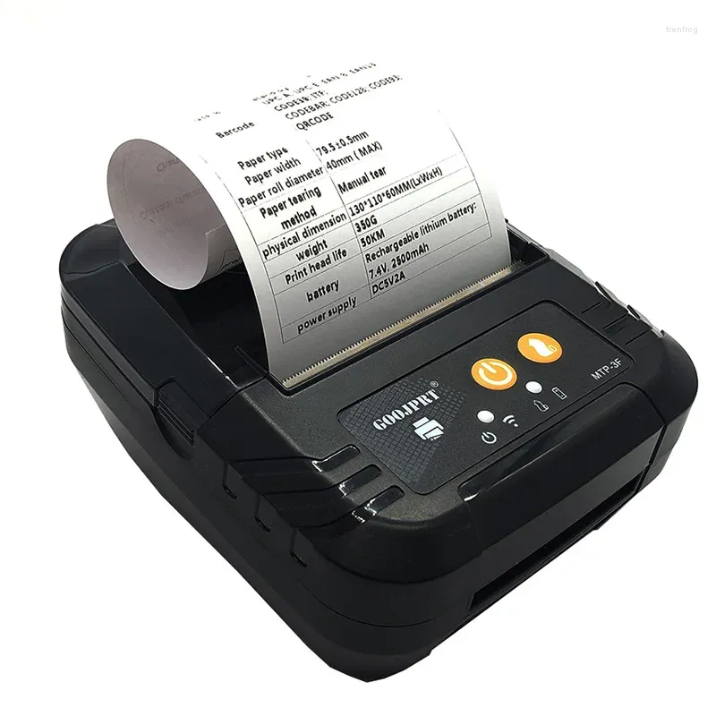 80mm Portable Mobile Shopping Mall Supermarket kvitto Skrivare Consumer and Commercial Bluetooth Thermal Paper