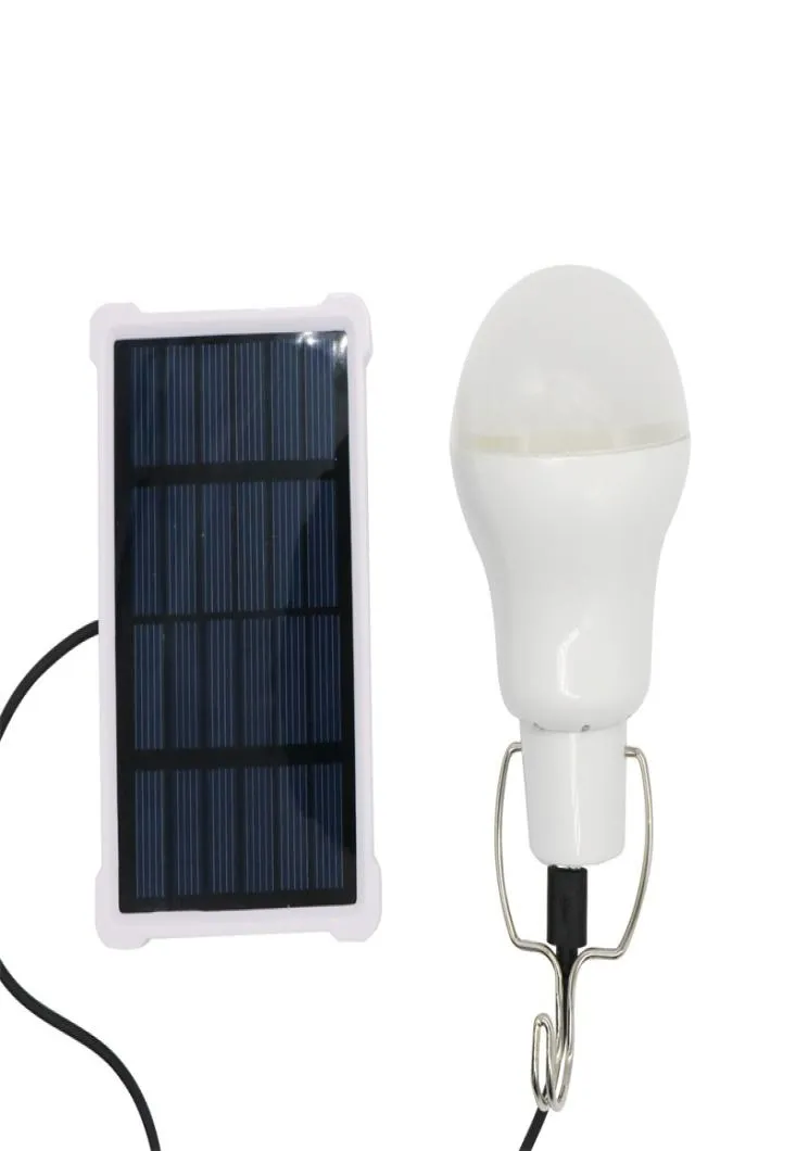 Edison2011 solpaneldriven LED -glödlampa uppgraderar bärbar 140lm 1600mA batterisollampa för utomhusläsning camping tältbelysning9824105