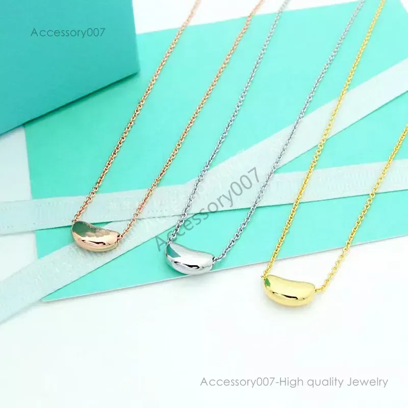 designer jewelry necklaceDesigner Women's Necklace Classic Bean Pendant Fashion Luxury Jewelry Girl Holiday Gift Box