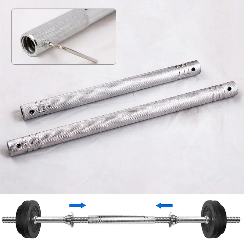 Lifting Adjustable Steel Dumbbell Connector Rod For Home Gym 25mm Barbell Extension Bar Weightlifting Training Attachment 30cm/40cm/50cm