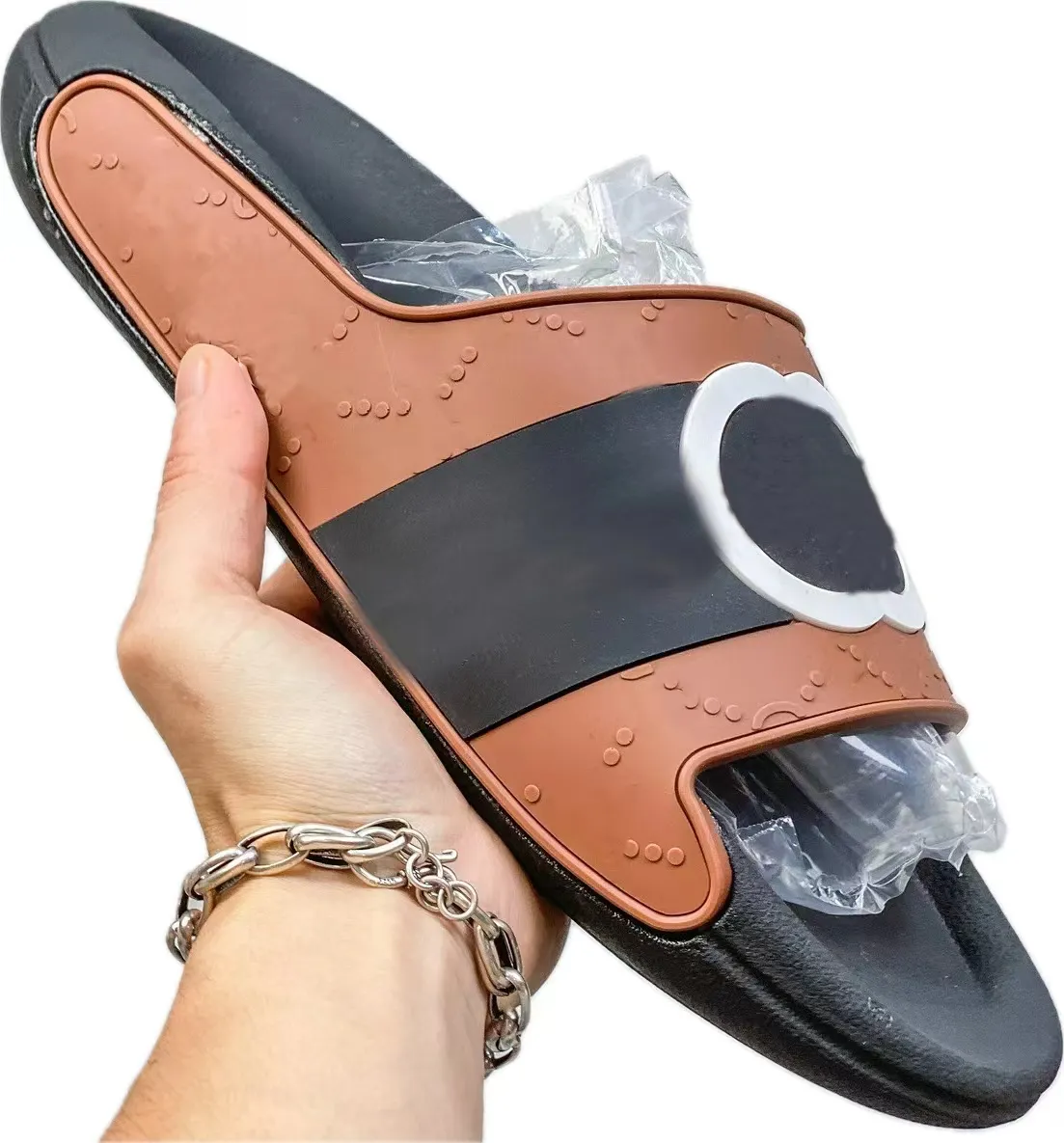 Pantofole piatte classiche da uomo DesignerLazy sandali con scivolo in gomma con fondo morbido sandali da spiaggia alla moda estiva