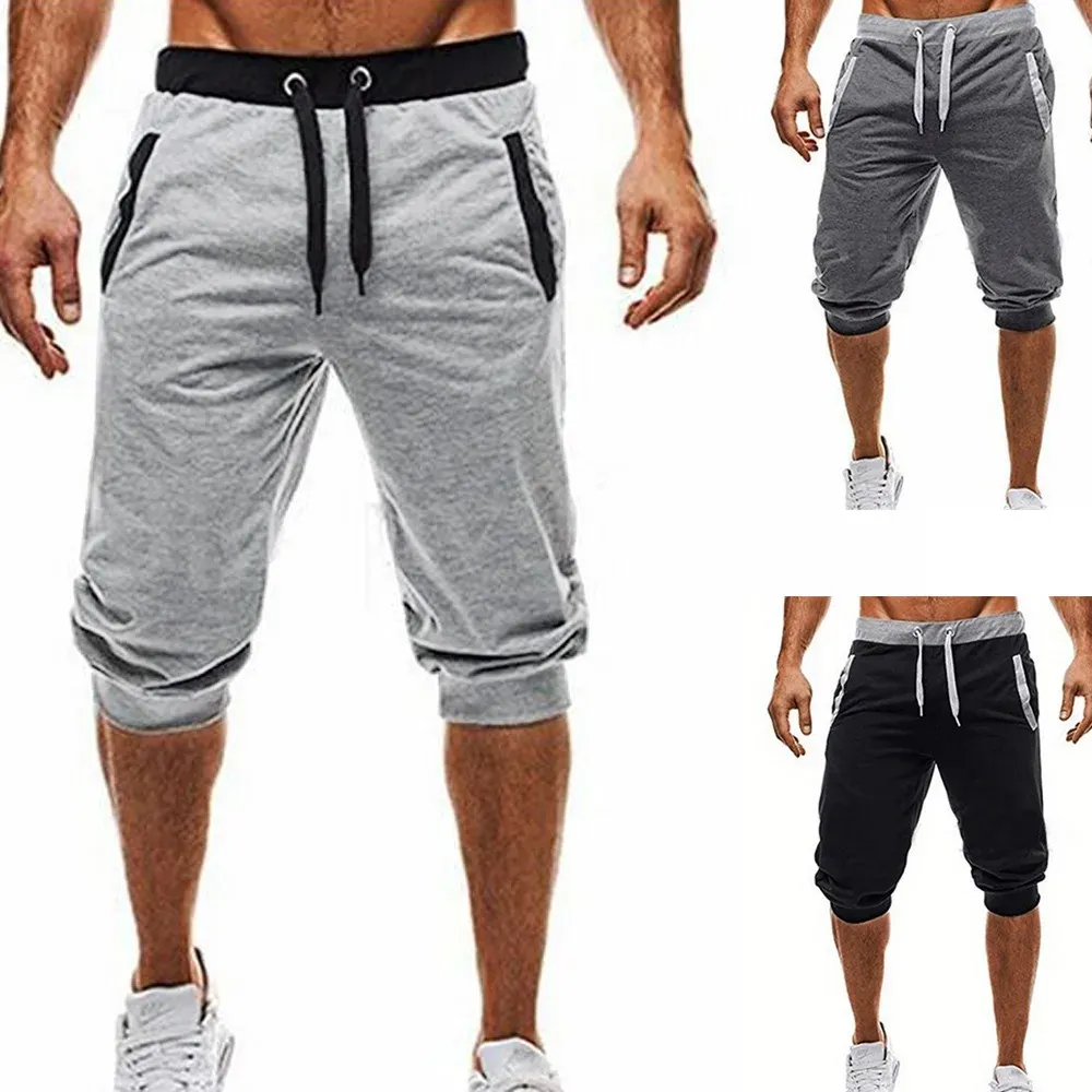 Hosen Neue Sommer Shorts Herrenmode Kausalen Shorts Geerntete Hosen Strand Shorts Mann Atmungsaktive Baumwolle Turnhalle Kurze Jogginghose