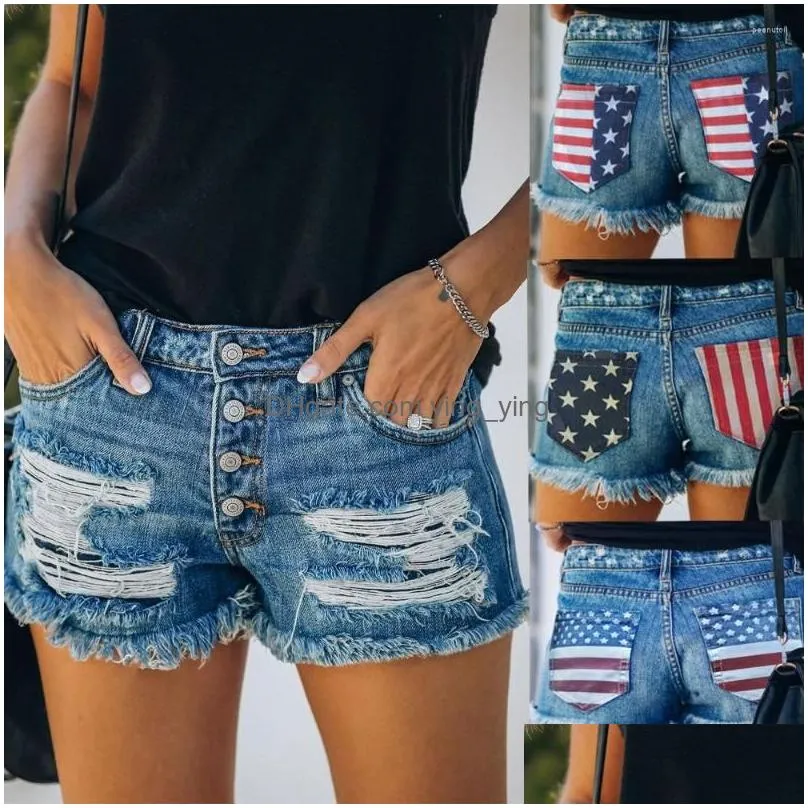 womens shorts denim women hole frayed summer girls college all-match solid younger ins prevalent high waist casual