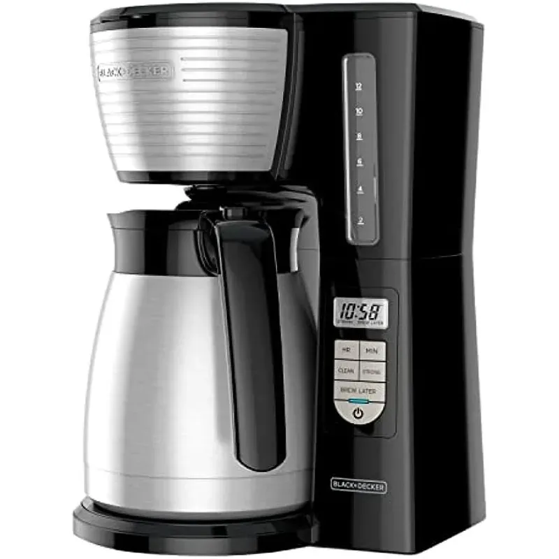 Ferramentas DUTRIEUX Máquina de café 12Cup Cafeteira térmica programável com limpeza automática e fermentação forte