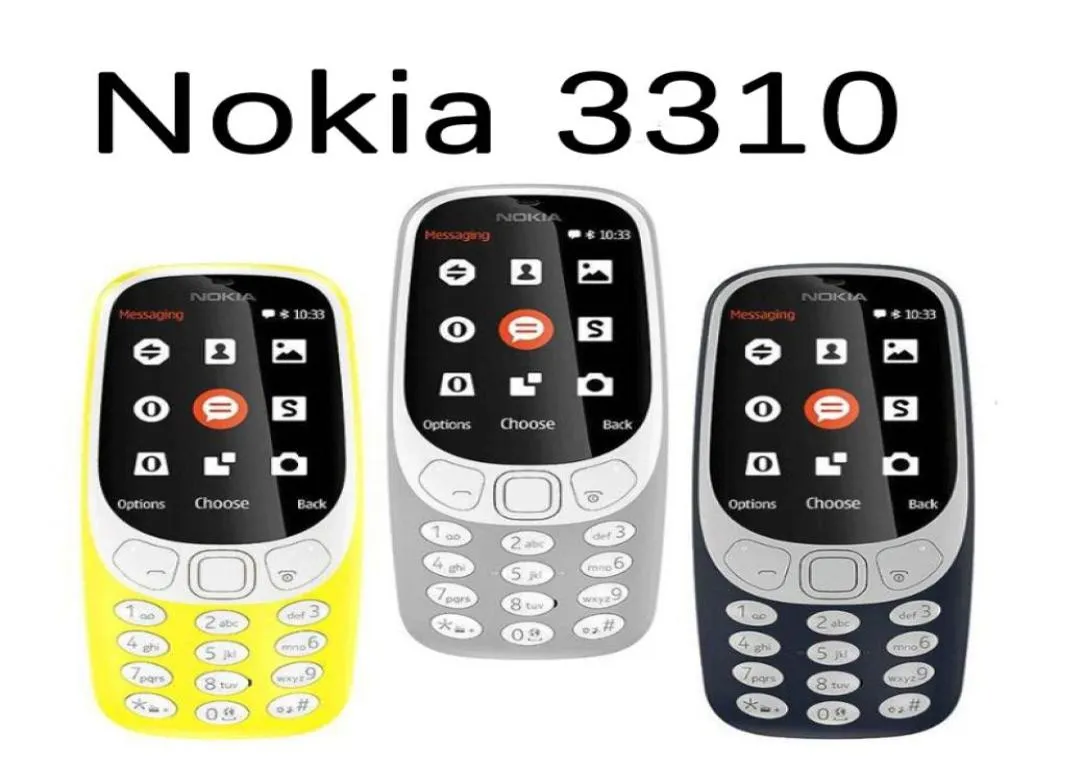 Téléphones portables d'origine remis à neuf Nokia 3310 2G GSM 24 pouces 2MP caméra double Sim téléphone portable débloqué 9074748