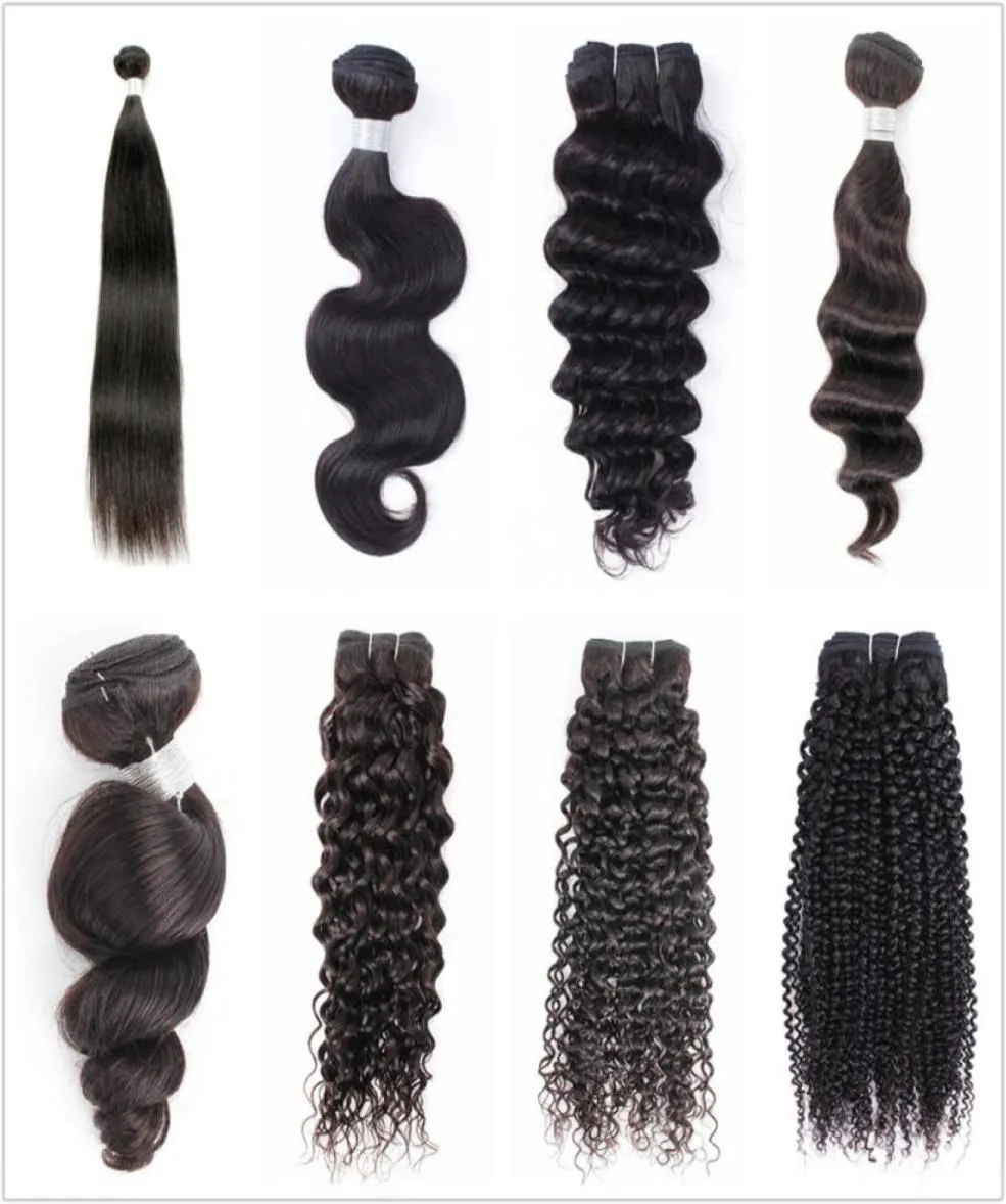 KissHair Onda Do Corpo Brasileiro Em Linha Reta Onda Profunda Onda de Água Do Cabelo Não Processado Extensões de Cabelo Humano Brasileiro Cabelo Do Corpo Tecer Bundle9880462