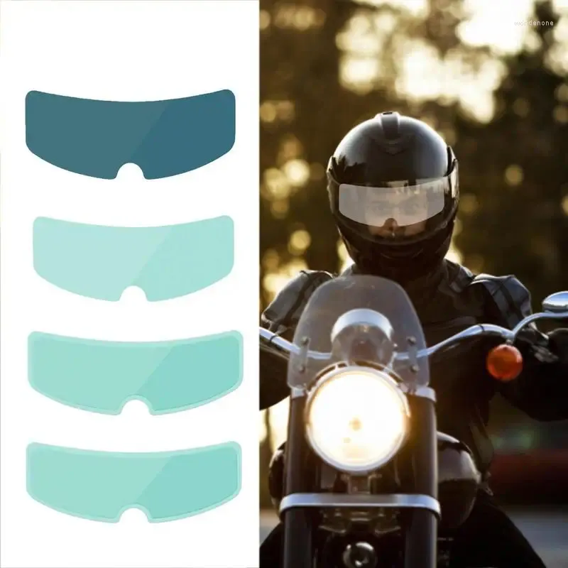 Lentille Anti-buée pour casques de moto, Patch transparent imperméable, Film de protection, pare-soleil, bouclier d'écran, autocollants de moto