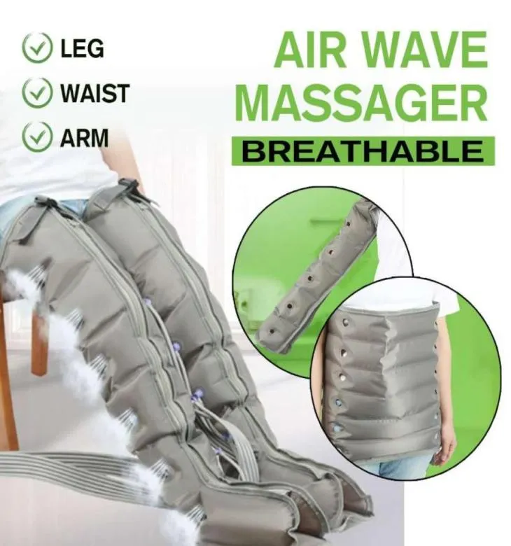 46 Air Chambers Leg Compression Massager Vibration Infrared Therapy Arm Waist Pneumatic Air Wraps Relax Pain Relief Massagers9175036