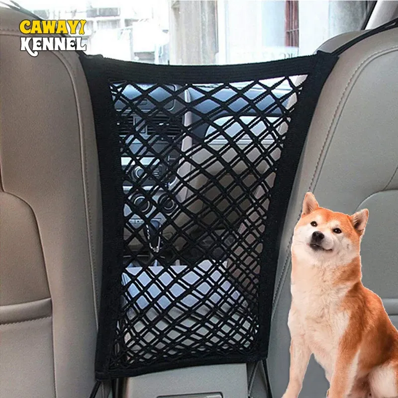 キャリアCawayi Kennel Dog Car Carier後部座席ペットフェンスメッシュペットオートバリア安全分離ネットペット保護D1797