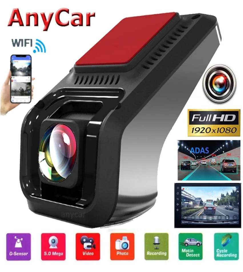 CAR DVR Cam Cam 1080p WiFi Dash Camera ADASCAM KAMA ANDROID RECORDER NOC Wersja Auto8205373