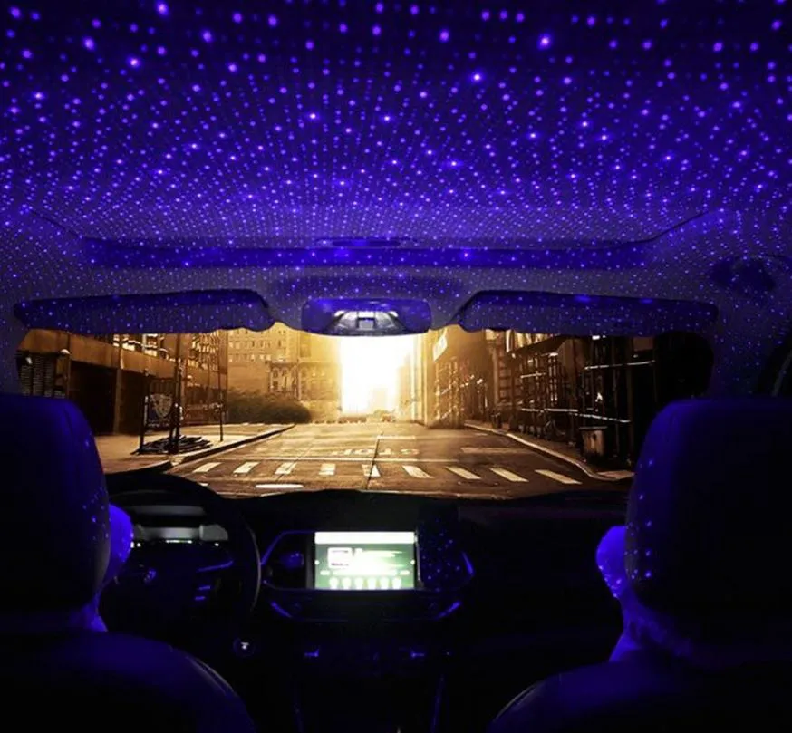 Mini LED CAR TOAB STAR NIGHT LIGHTS Projector Sarry Light Auto Interior Atime Atmosphere Ambient Galaxy Lamp Decoration Light USB Plug2850883