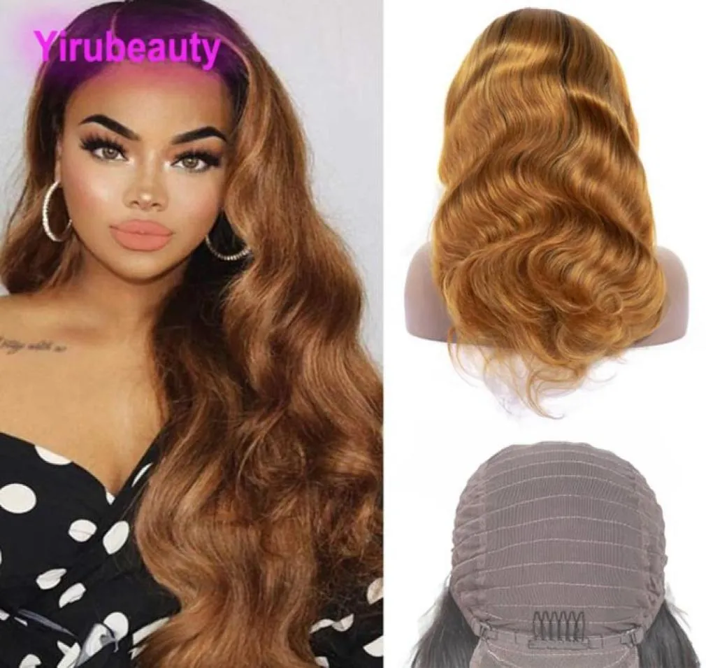 Indian Virgin Hair 1B 30 Ombre Hair Products 13X4 Lace Front Wig Hair Products 1024inch Two Tones96884635337823