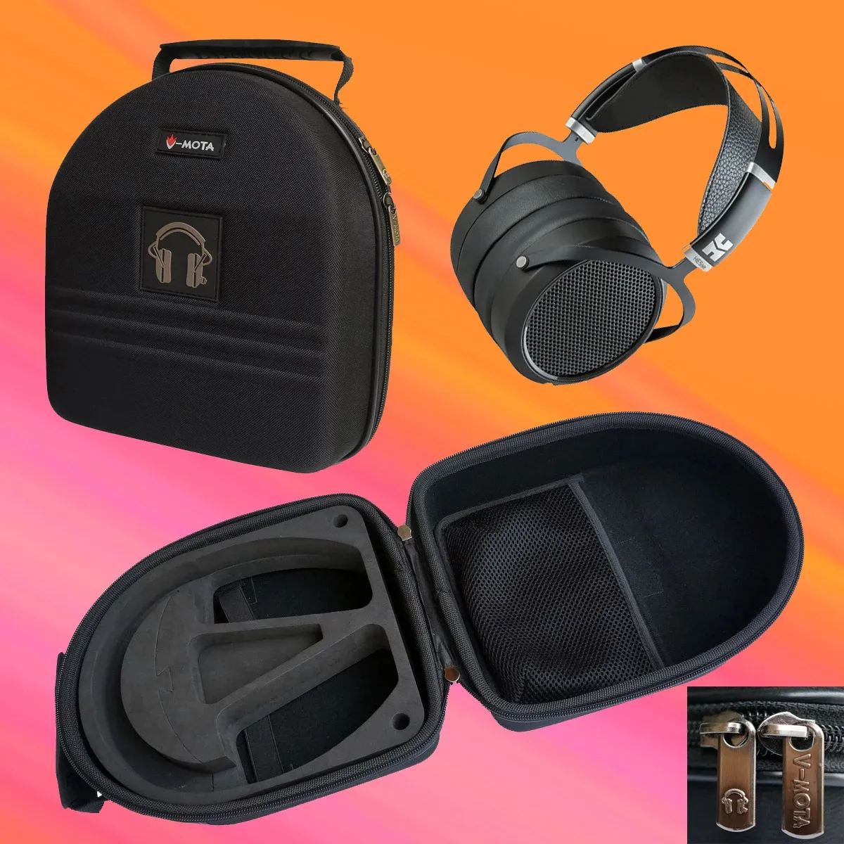 アクセサリHE6SEヘッドセットスーツケースHifiman Sundara、HE5SE、HEX4、HE35X、HE6SE V2 Planar Fullsize over Earヘッドフォン用のケースボックス