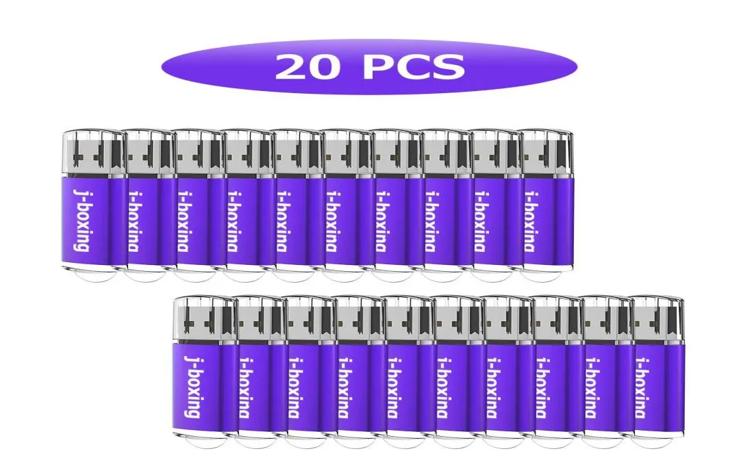 パープルバルク20pcs長方形USBフラッシュドライブ256MBフラッシュペンドライブ高速サムメモリスティックストレージタブレット2318697