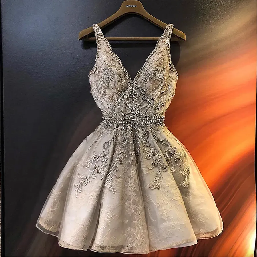 Elegant Beaded Crystal Homecoming Dress - Deep V-Neck Lace Cocktail Gown, Shop Now! from Dhgate Homecoming Dresses - price 57.28 Elegant Beaded Crystal Homecoming Dress - Deep V-Neck Lace Cocktail Gown, Shop Now! from Dhgate Homecoming Dresses - price 57.28