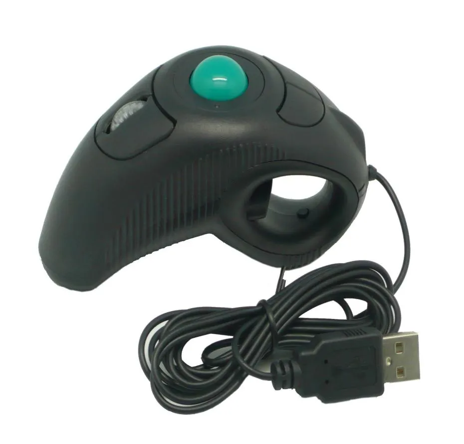 Souris ambidextre portative filaire USB20 avec souris d'ordinateur portable Trackball ordinateur de bureau contrôlé par le pouce Y102515977