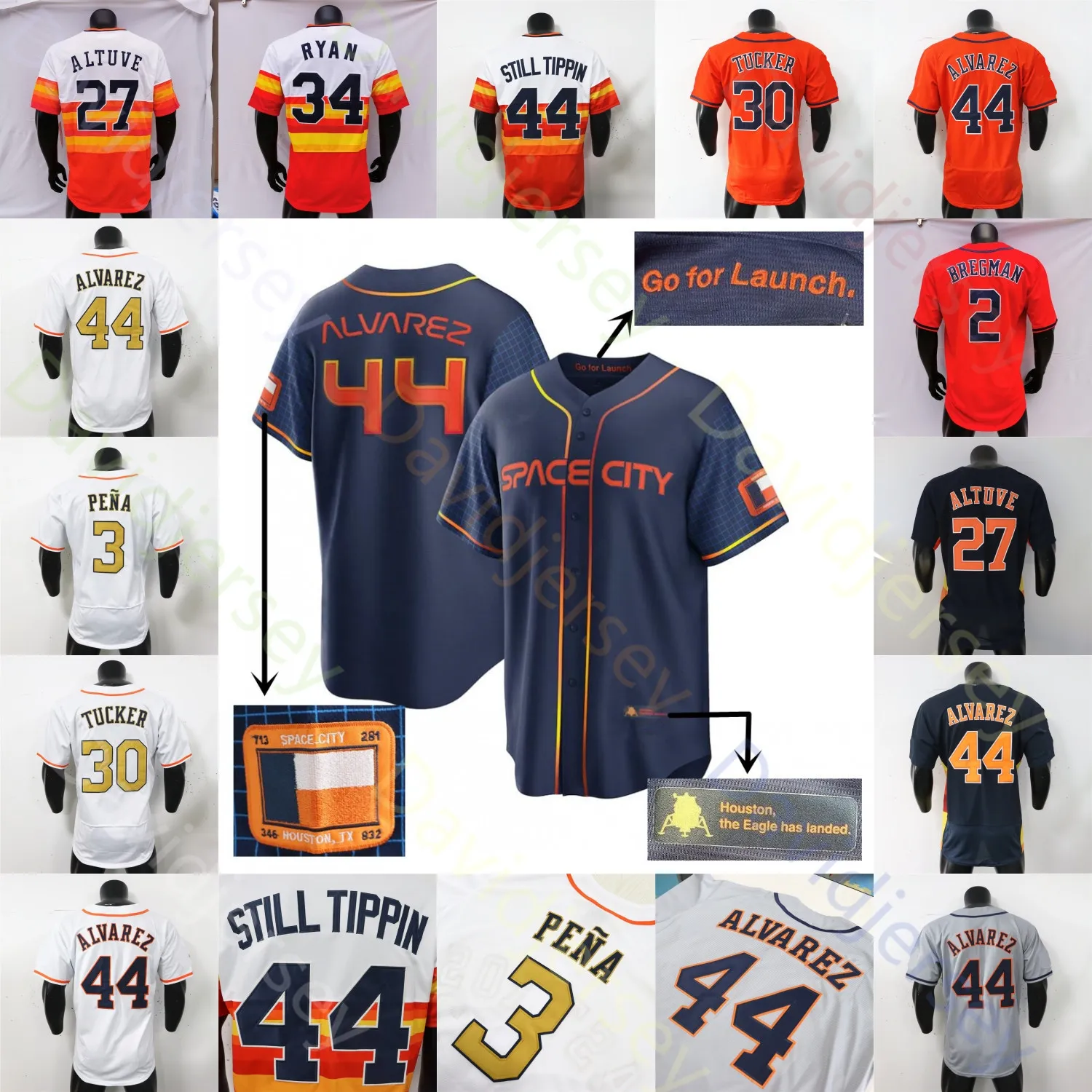 Baseball jersey Jose Altuve Alex Bregman Jeremy Pena Yordan Alvarezkyle Tucker Nolan Ryan Josh Hader Still Tippin Verlander Caratini Corey Julks McCormick Abreu