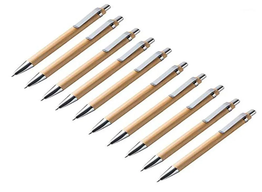 Canetas esferográficas Conjuntos de canetas Instrumento de escrita de madeira de bambu 60 Pcs19777516