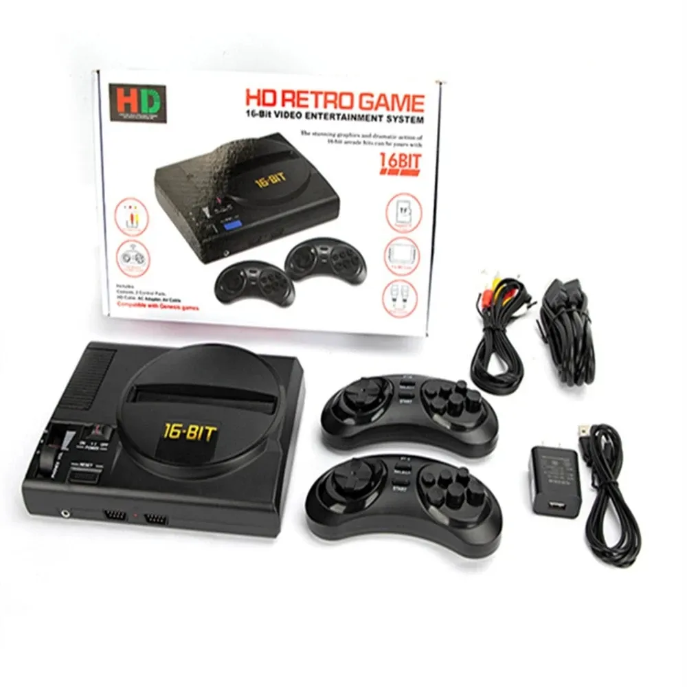 لوحات المفاتيح اللاسلكية HD Retro TV Video Game Console for Genesis for Megadrive 16 Bit Games Support TF CardCartridge