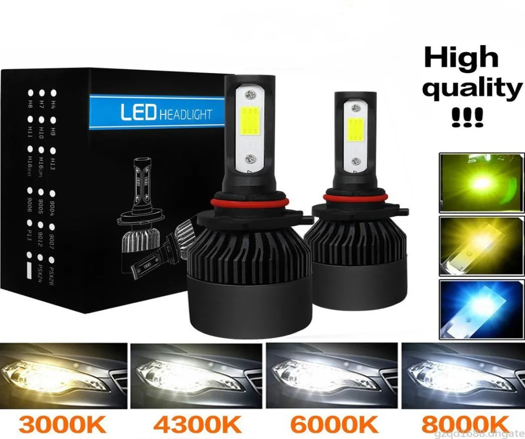 1 pary aktualizacyjna reflektor LED Reflektor 10000LM Auto LEDS H4 H1 H7 H9 H9 H11 H16 9005 HB3 9006 HB4 3000K 4300K ​​6000K 805658880