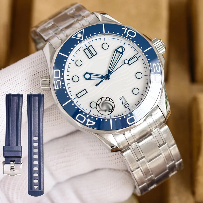 Роскошные часы Mens Автоматические механические керамики часы высококачественные дизайнерские часы для плавания. Дайвийные наручные часы сапфир