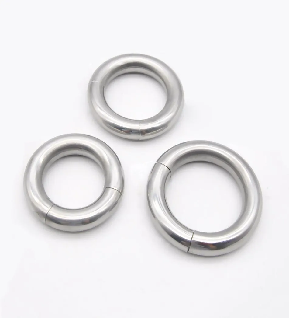 Magnetic cock ring stainless steel ball stretcher scrotum ring metal penis ring sex toy for men cockring ballstretcher weights Y185636526