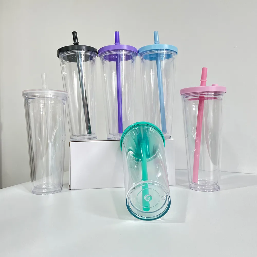 Bubble Tea Cups 24oz Acrylic Tumbler With Lid & Hole... From Funtrans,  $5.55 | DHgate.Com