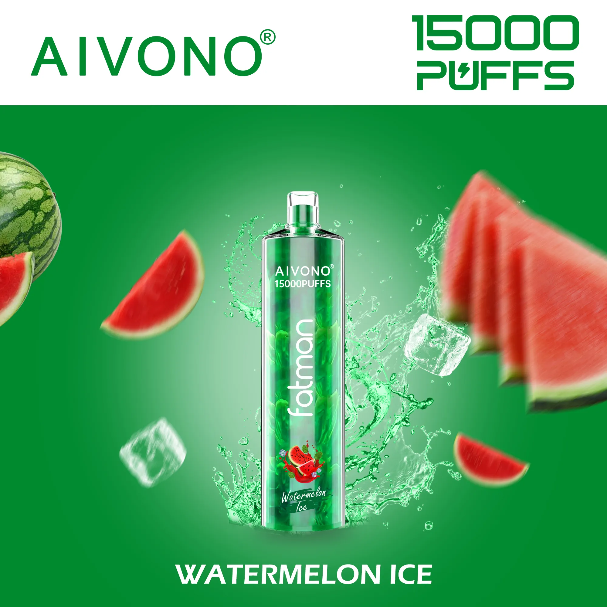 2024 Новейшая электронная сигарета Aivono Fatman 15000 Одноразовые вейпы 600 мАч Vapes Crystal Vapme Кальян для кальяна Аккумуляторная 15 тысяч затяжек 24 мл Предварительно заполненные затяжки