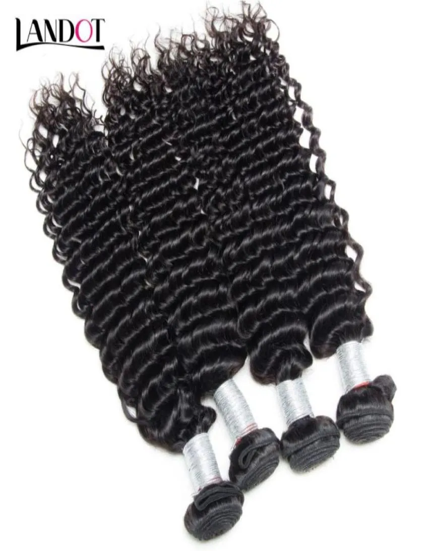 Brésilien Péruvien Indien Malaisien Mongol Bouclé Vierge Cheveux Humains Tisse Faisceaux Brésiliens Profonds Bouclés Remy Extensions de Cheveux Nat8605473