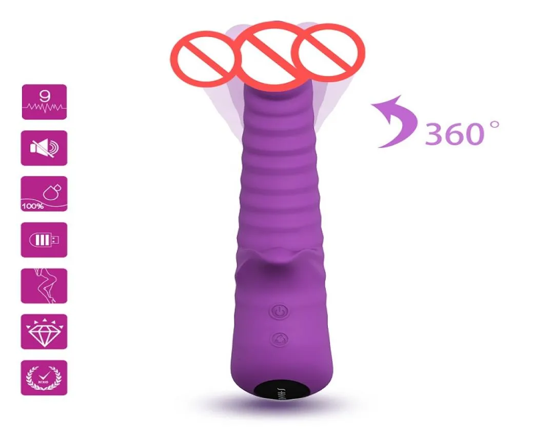 Wibrator królika 360 stopni obrotowy wibrator duży wibrujący dildo stymulator gublut g wibrator dla dorosłych zabawki seksualne dla kobiet4836801