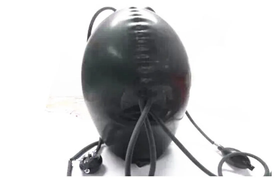 Latex Headmask Inflatable Latex Rubber Headgear Sex Fetish Headhood Latex Hood Black Head Mask Adult Toys For Lover5260540