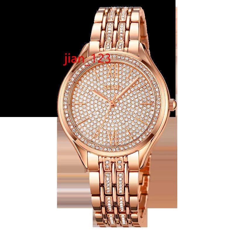 Skmei 2030 relogio feminino moissanite montre or rose mode femmes montres classique luxe montre-bracelet diamant montre à Quartz