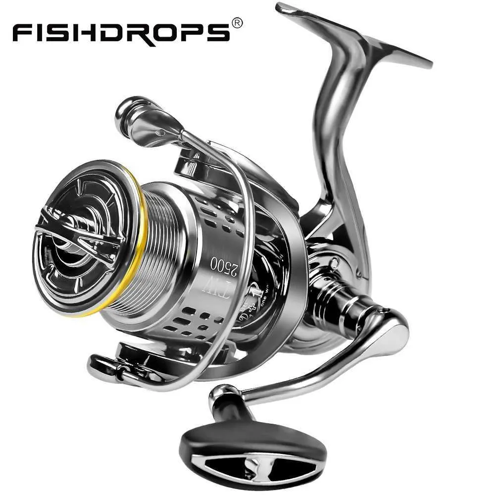 Båtfiskestavar Fishdrops 12+1BB Ultra Lätt kraftfull fiskerrulle 5.5 1 Höghastighet Ultra Smooth for Saltwater Fishing Reels YQ240301