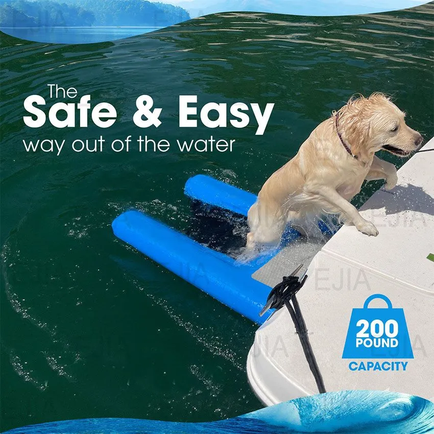 Rampa inflável para cachorro, prancha portátil para cachorro, piscina, lago, jangada para cães