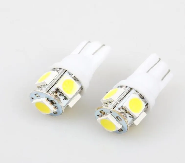 50x t10 lâmpada led w5w 5050 5smd luz marcador de carro lâmpada cúpula leitura 192 168 194 2825 158 porta estacionamento 12v carstyling1331535