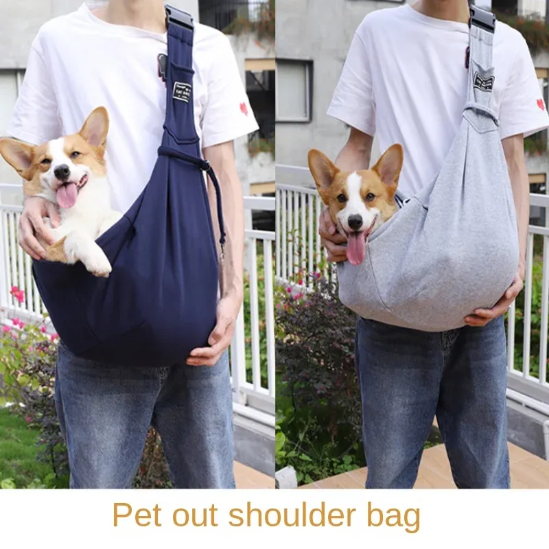 Transportadoras Pet Dog Carrier Bag Viagem Ao Ar Livre Filhote de Cachorro Respirável Ombro Dobre Mochila Cães Conforto Crossbody Bolsa Gatinho Transporte Animais de Estimação