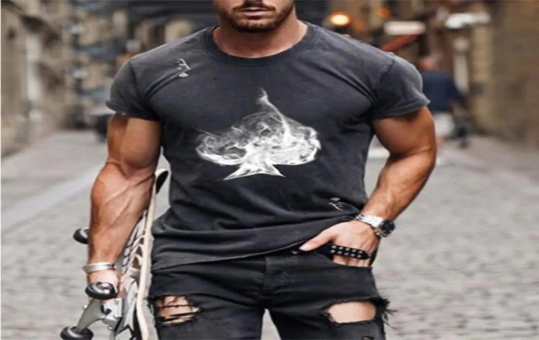 MEN039S TSHIRTS 2021 SUMMER PLUS SIZE 3D TSHIRT SPADES PRINT PRINT PRINTEEVED PERSOLUDED FERSOORIDESTEXR