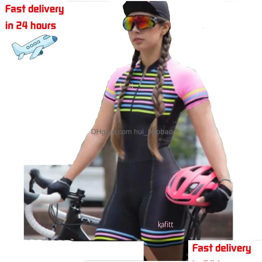 Conjuntos de camisa de ciclismo Xama Pro Baixo Preço Womens Profissão Triathlon Terno Roupas Biking Skinsuits Coupa de Ciclismo Macacão Macacão Dhxdv