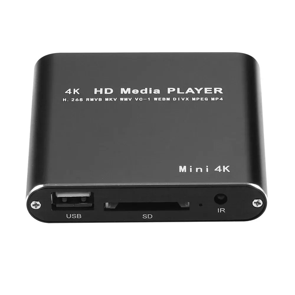 Lettore portatile Mini Full HD 4K Lettore multimediale Supporto HDD USB Drive Scheda SD 2K 1080P TV Box Riproduzione automatica Pubblicizza AD Video Lettori MP3 PPT