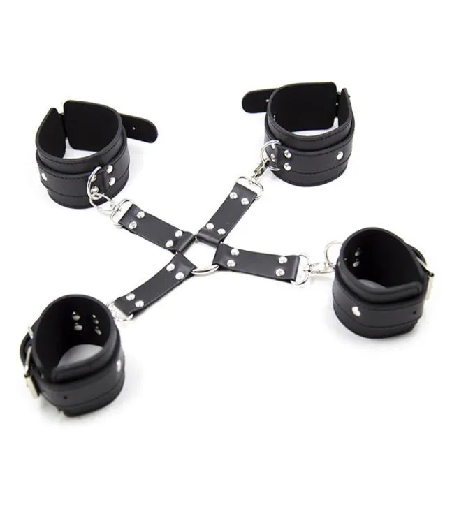 Morease Hand leg s Belt Fetish Bondage Cross Style s Ankle s Leather Sex Toys Product BDSM SM Slave For Couple S197068209417