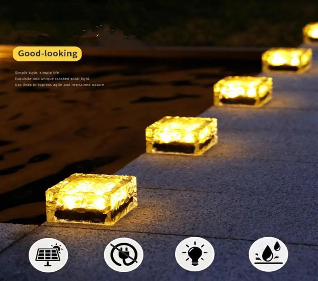 Strings Solar Led Light Waterproof Ice Rock Brick Lawn Pathway Garden Lights Outdoor Wedding Decoration Fairy4928145