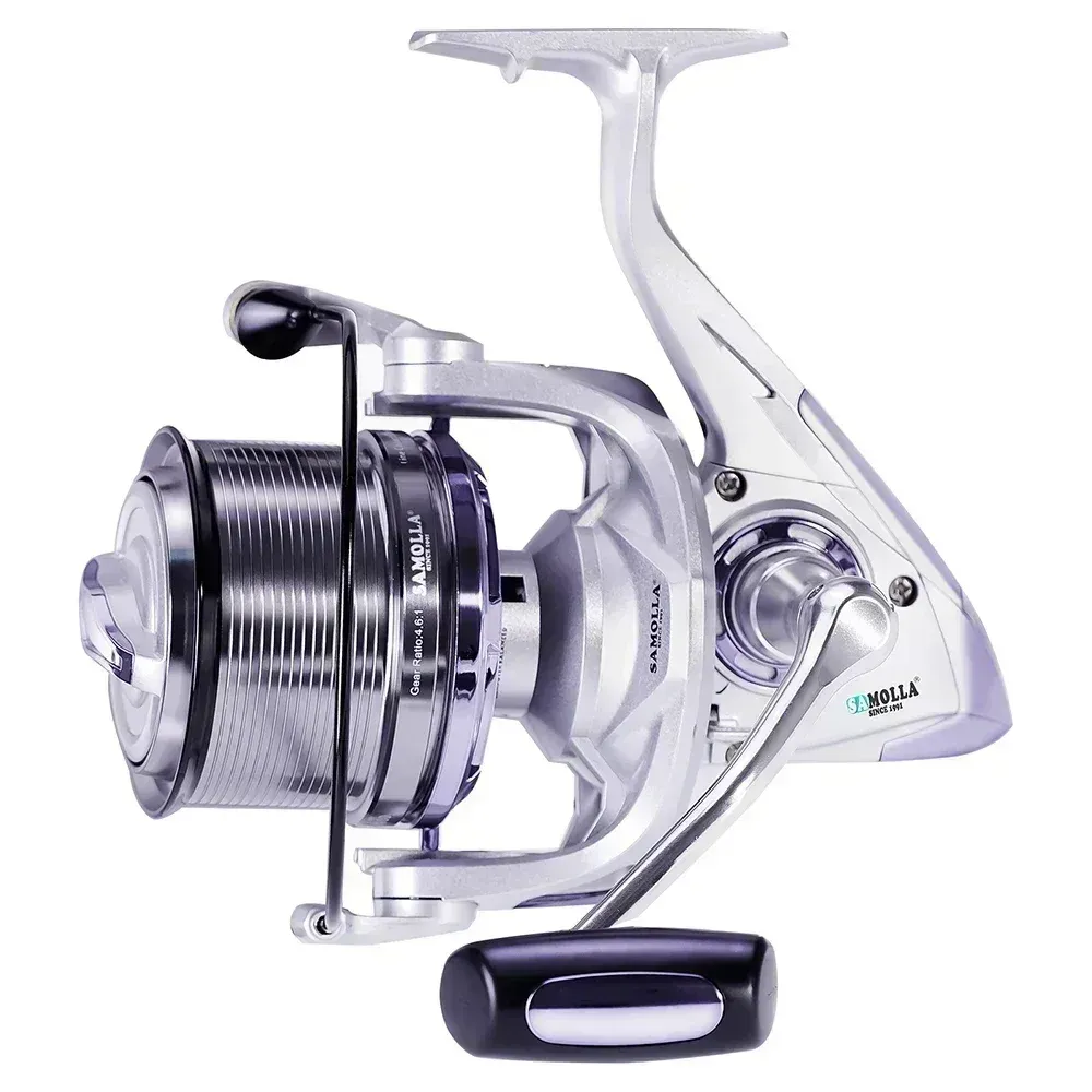 Moulinets Moulinet De pêche filature 12 + 1BB haute vitesse 4.6: 1 traînée Max 25KG cuillère en métal Carretilha De Pesca accessoires Moulinet pêche En Mer