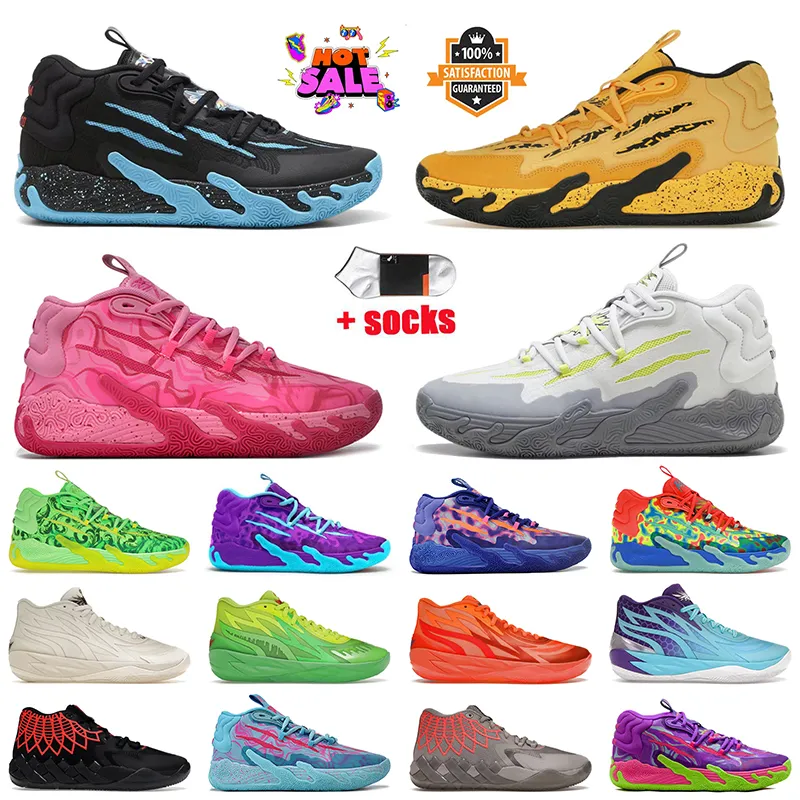 Not From Here 1 of 1 Lamelo Ball Shoes Mens Basketball Shoe Wings MB.03 02 01 Trainers Rick and Morty Chino Hills Buzz City GutterMelo Pink Blue Sports Sneakers Size 36-46