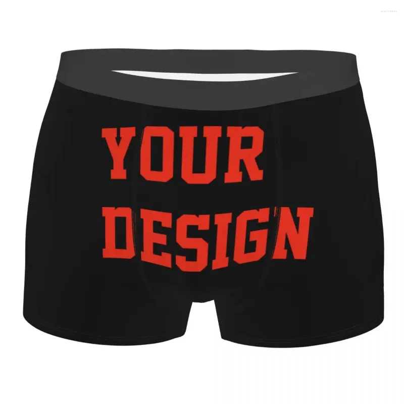 Mutande Divertenti Boxer Pantaloncini Mutandine da uomo Il tuo design Personalizza la biancheria intima Anime Morbido fai-da-te per uomo S-XXL