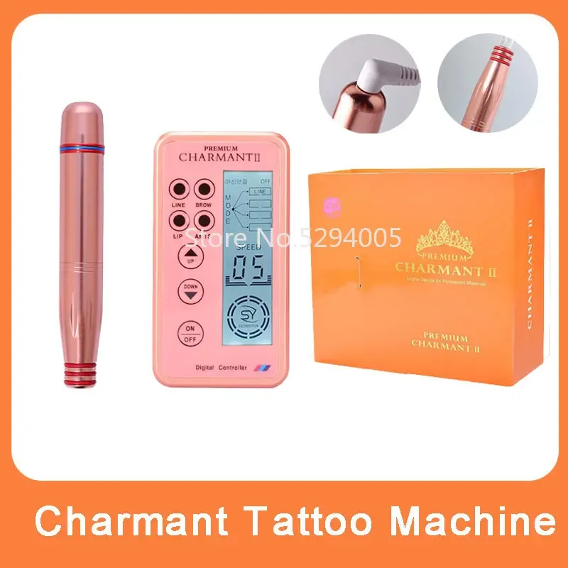 Tillbehör PMU Tatueringsmaskin Tatuering Pen Kit Professionell MicroShading Machine Supplies Device för permanent smink Skuggningsläppar Ögonbryn