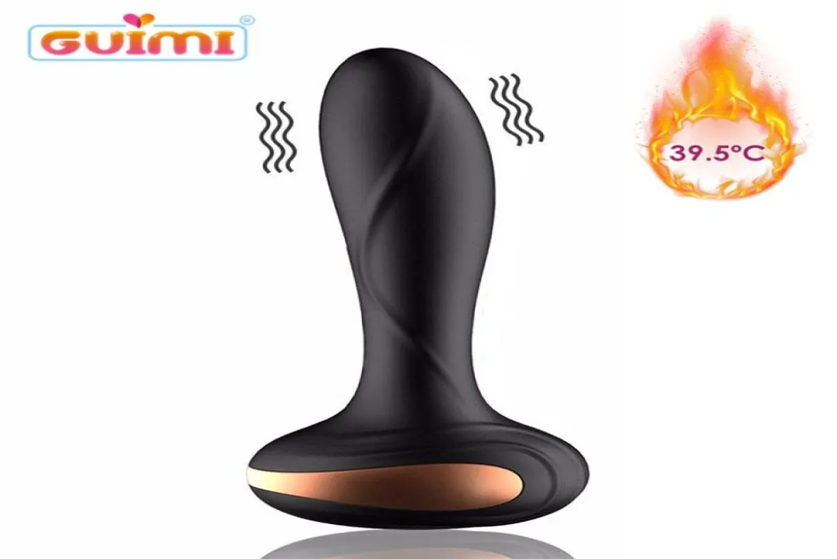 GUIMI Chauffage Gode Vibrateur Anal pour Hommes Masseur De Prostate Butt Plug Masturbateur Mâle Produits Érotiques Anal Sex Toys Pour Adultes Y20043239970