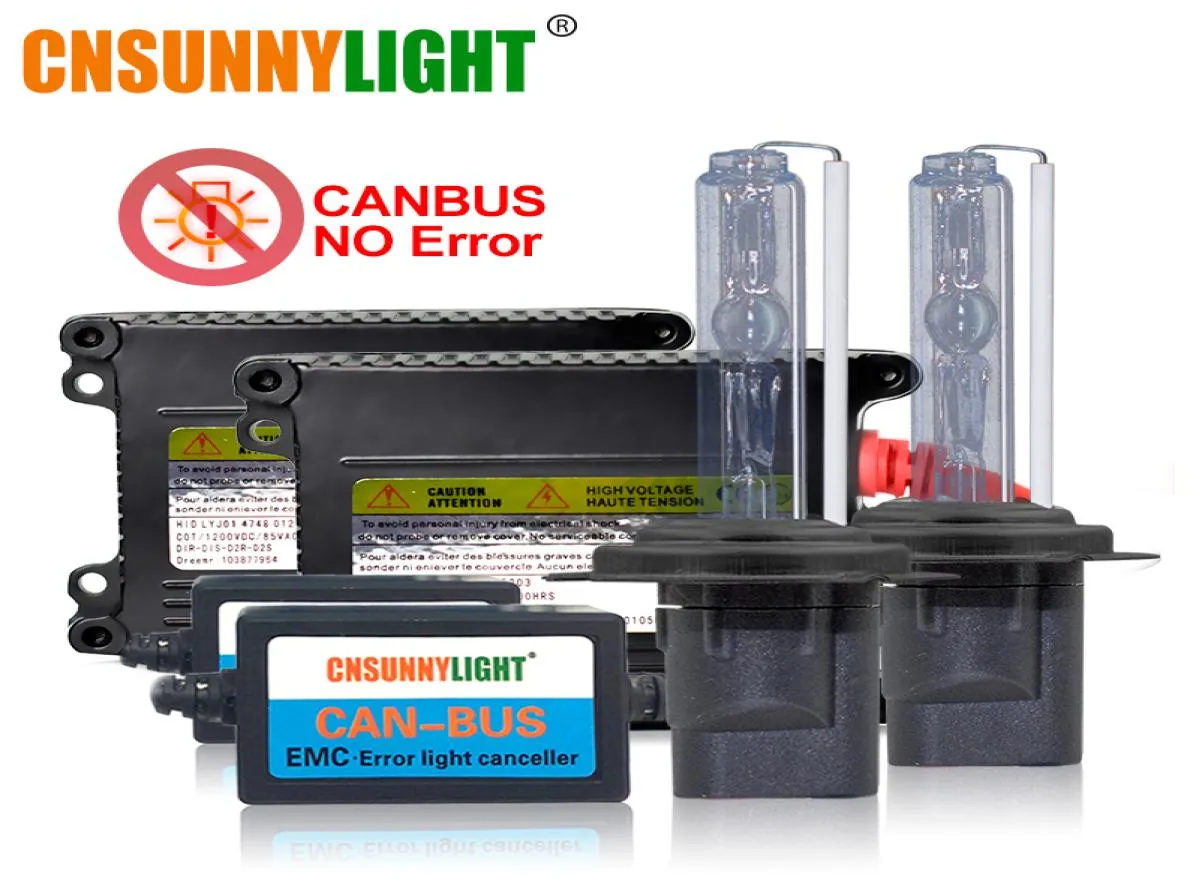 CNSUNNYLIGHT CANBUS Xenon HID Kit H7 H1 H11 headlights without errorflashing 4300K 6000K 8000K H4 9005 9006 880 H3 xenon lamp5217903