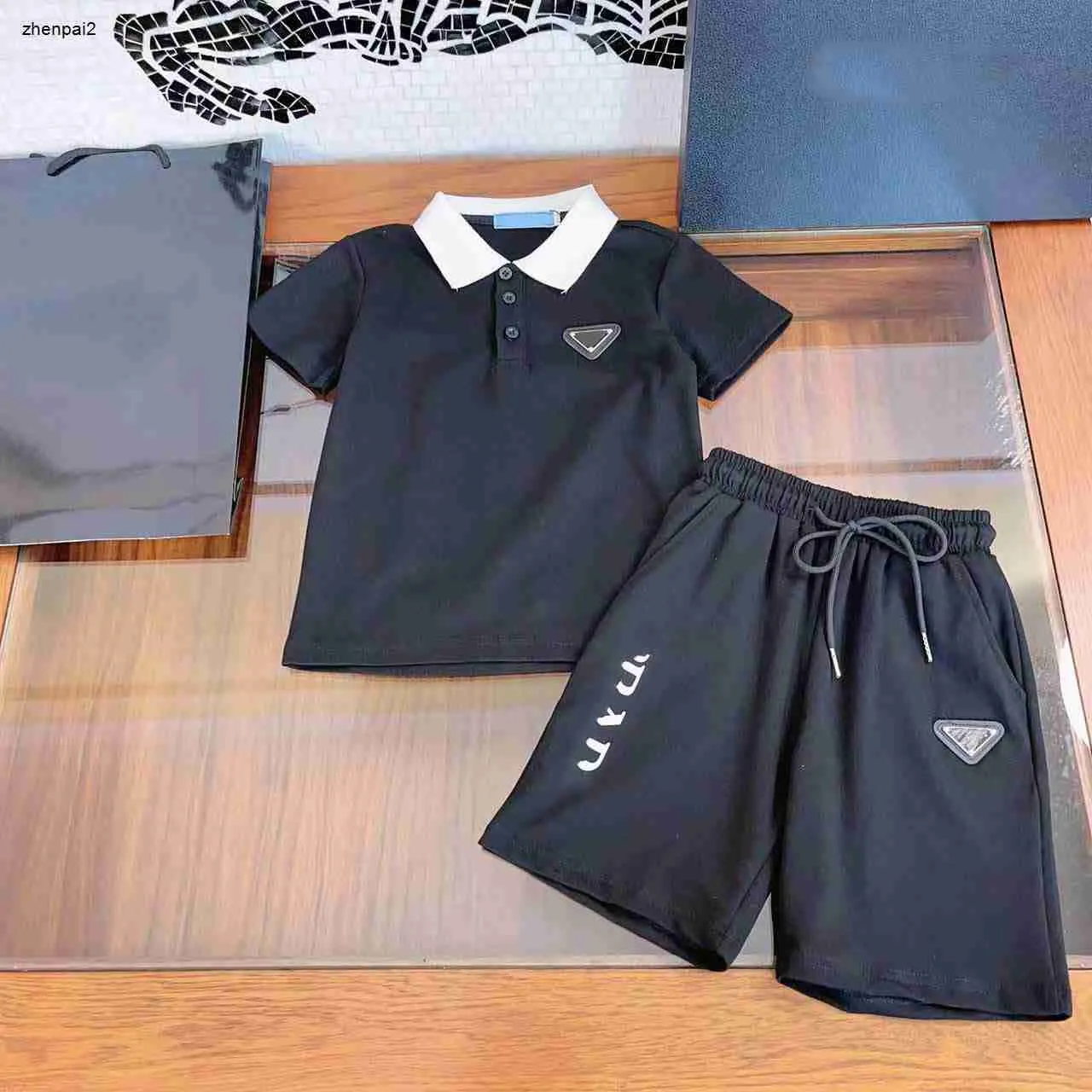 Luxuriöse Baby-Trainingsanzüge, Sommer-T-Shirt-Set, Kinder-Designerkleidung, Größe 110–160 cm, kurzärmeliges POLO-Shirt und Shorts für Kinder, 24. Februar 2020